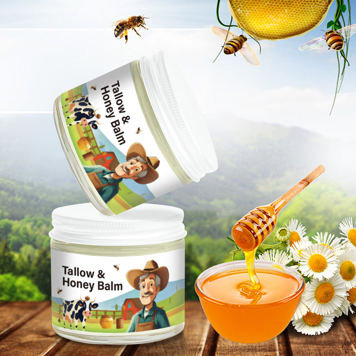 Crema hidratante para la piel de sebo de ternera
