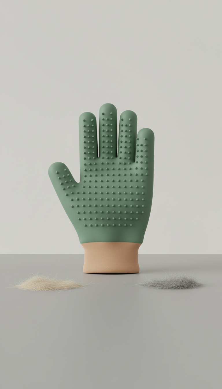 Guante quitapelos de silicona flexible