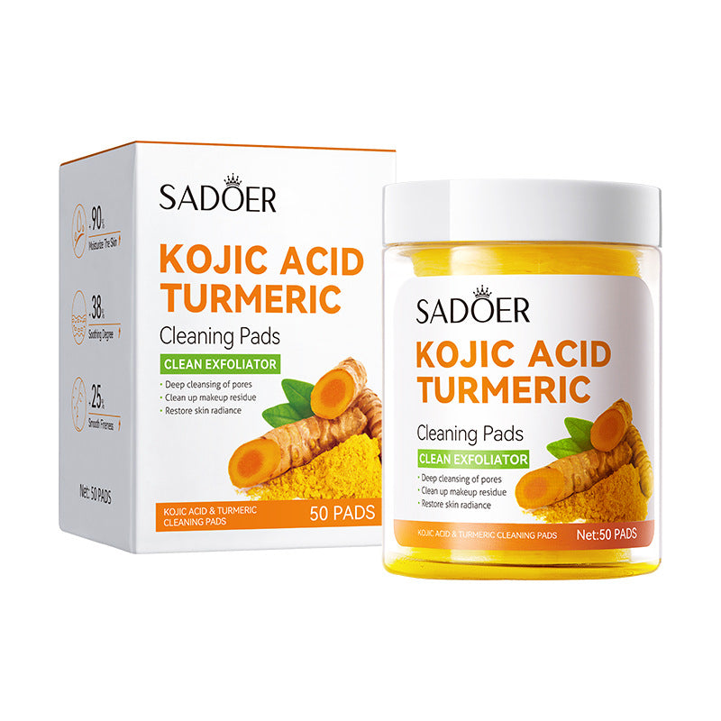 Almohadillas limpiadoras de c�rcuma con �cido Kojic Sadoer