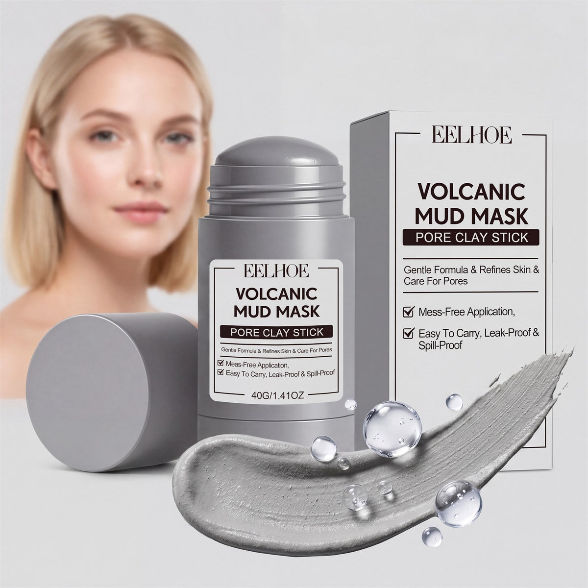 Mascarilla limpiadora de barro Mascarilla limpiadora facial diaria para ser suave