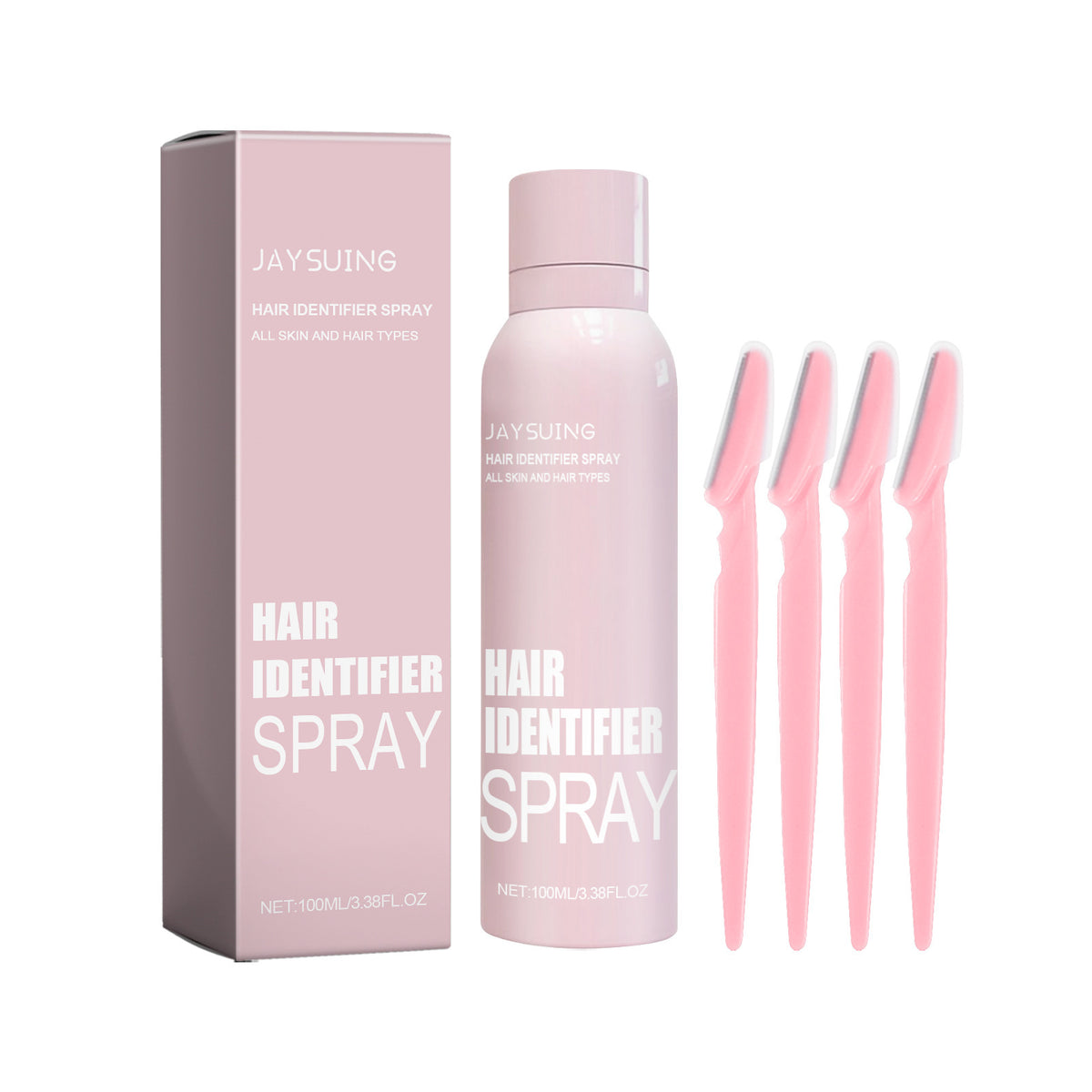 Spray hidratante para vello facial con set de recortadoras de cejas