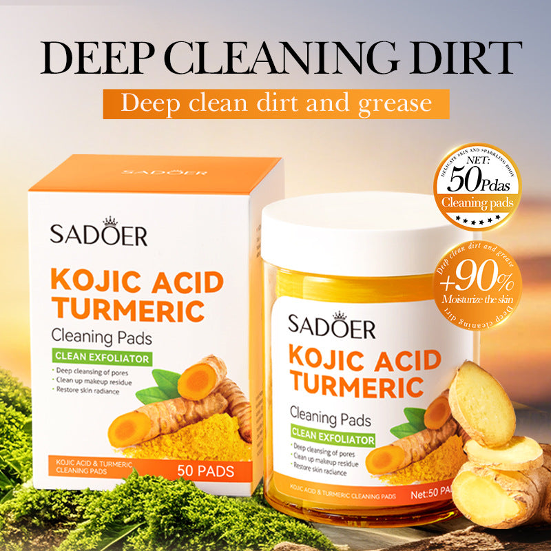 Almohadillas limpiadoras de c�rcuma con �cido Kojic Sadoer