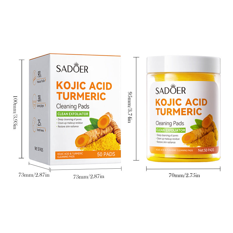 Almohadillas limpiadoras de c�rcuma con �cido Kojic Sadoer