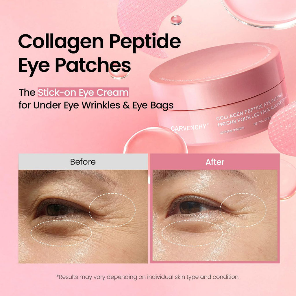 Parches oculares de p�ptido de col�geno para firmar e hidratar