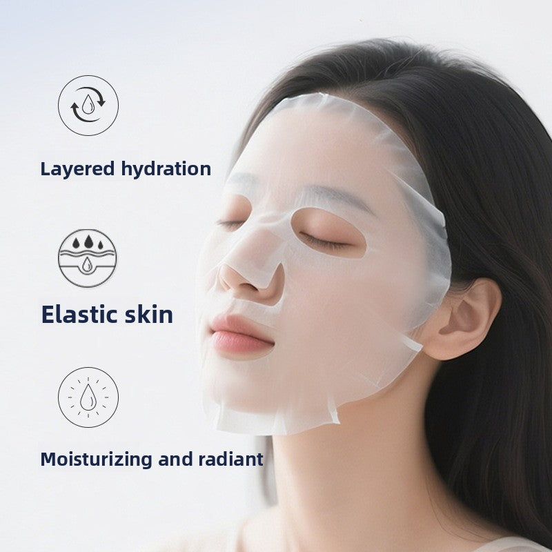 Mascarilla facial de una sola porci�n con agua de �cido hialur�nico